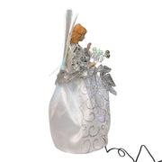 Kurt Adler 12-Inch UL 30-Light Fairy LED Fiber Optic Silver Angel Tree Topper