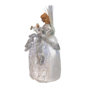 Kurt Adler 12-Inch UL 30-Light Fairy LED Fiber Optic Silver Angel Tree Topper