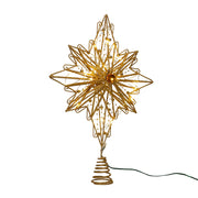 Kurt Adler 15.5-Inch 30-Light Fairy Light Gold Star Tree Topper