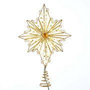 Kurt Adler 15.5-Inch 30-Light Fairy Light Gold Star Tree Topper