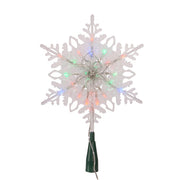 Kurt Adler 20-Light 10-Inch Clear Snowflake Treetop with Color-Changing RGB LED Bulbs