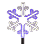 Kurt Adler 26-Inch Multi-Color LED Snowflake Yard Stake Set