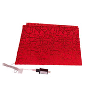 Kurt Adler 19-Inch 70-Light Warm White LED Red Square Treeskirt