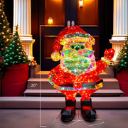 Kurt Adler 30-Inch Pre-Lit 150 Warm White LED Multifunction Holographic Santa