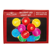 Kurt Adler vibrant UL 20-Light Multicolor G40 Faceted LED Light Set