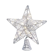 Kurt Adler 10.5-Inch 30-Light Warm White LED Fairy Light 5-Point Star Tree Topper