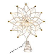 Kurt Adler stunning 14.5-Inch 50-Light Warm White LED 12-Point Star Tree Topper