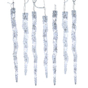 Kurt Adler UL 60-Light Dual Color Pure White/Warm White LED 12-Piece Icicle String Light Set
