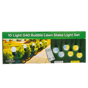 Kurt Adler UL 10-Light Dual Color Pure White/Warm White LED G40 Bubble Light Set