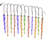 Kurt Adler UL 60-Light Dual Color Multicolor/Warm White LED 12-Piece Icicle String Light Set