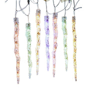 Kurt Adler UL 60-Light Dual Color Multicolor/Warm White LED 12-Piece Icicle String Light Set