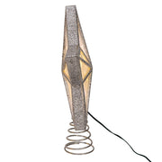 Kurt Adler enchanting 11.5-Inch UL 20-Light Warm White Fairy LED Silver Glitter 5-Point Star Tree Topper