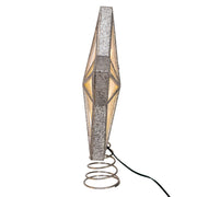 Kurt Adler enchanting 11.5-Inch UL 20-Light Warm White Fairy LED Silver Glitter 5-Point Star Tree Topper