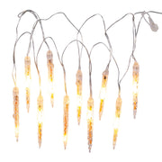 Kurt Adler 10-Light LED Warm White Icicle Light Set