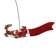 Kurt Adler 19.7-Inch LED Star Tree Topper with Rotating Santa