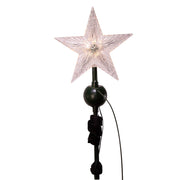 Kurt Adler 19.7-Inch LED Star Tree Topper with Rotating Santa