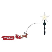 Kurt Adler 19.7-Inch LED Star Tree Topper with Rotating Santa