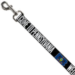 Dog Leash - Pennsylvania Flag Silhouette WELCOME TO PENNSYLVANIA
