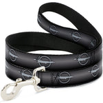 Dog Leash - Barracuda Emblem Repeat Gray Fade/Silver