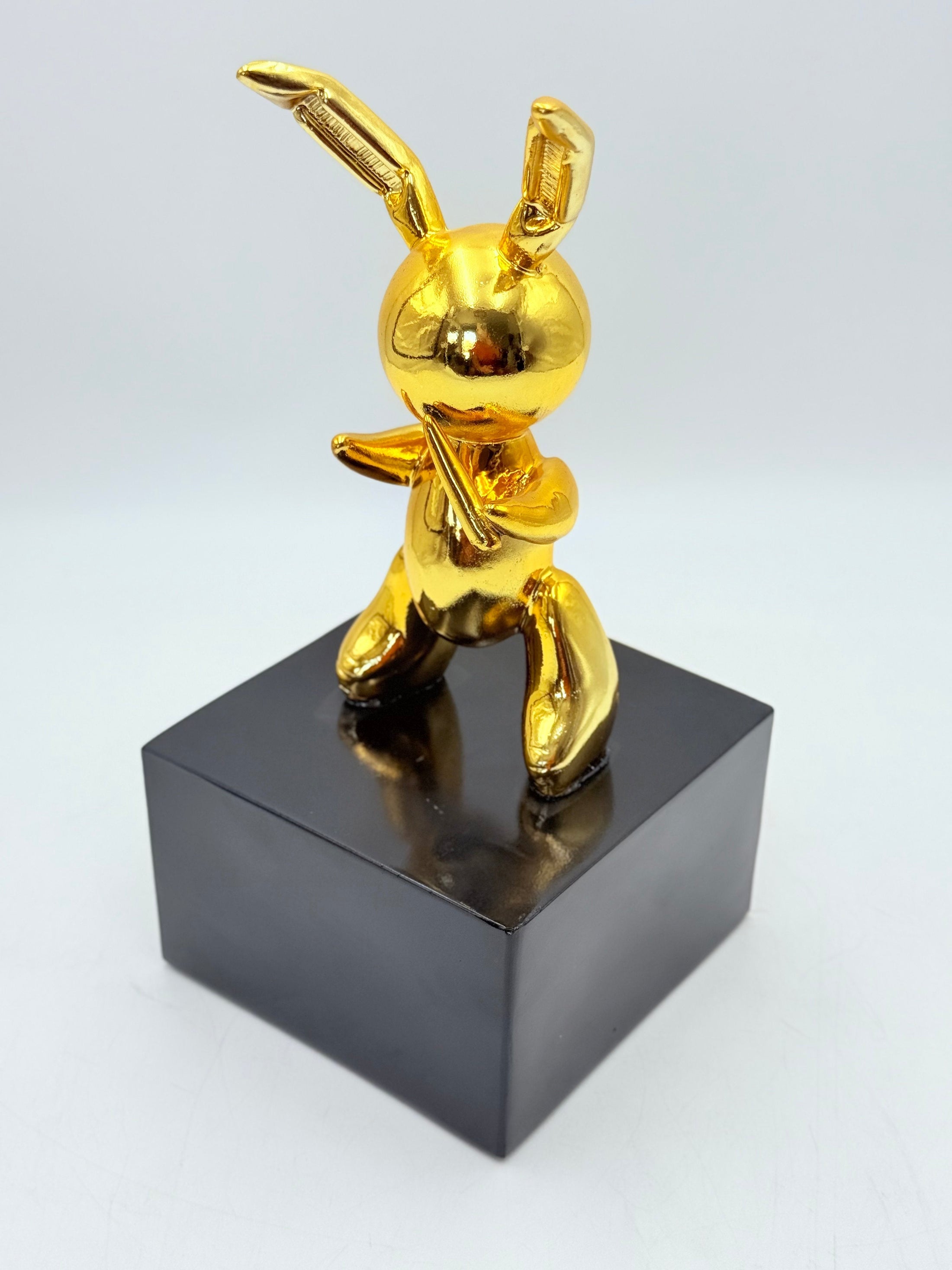 Small Balloon Rabbit Sculpture - Gold Chrome Edition - gold chrome small balloon rabbit sculpture, luxury sculpture, product…