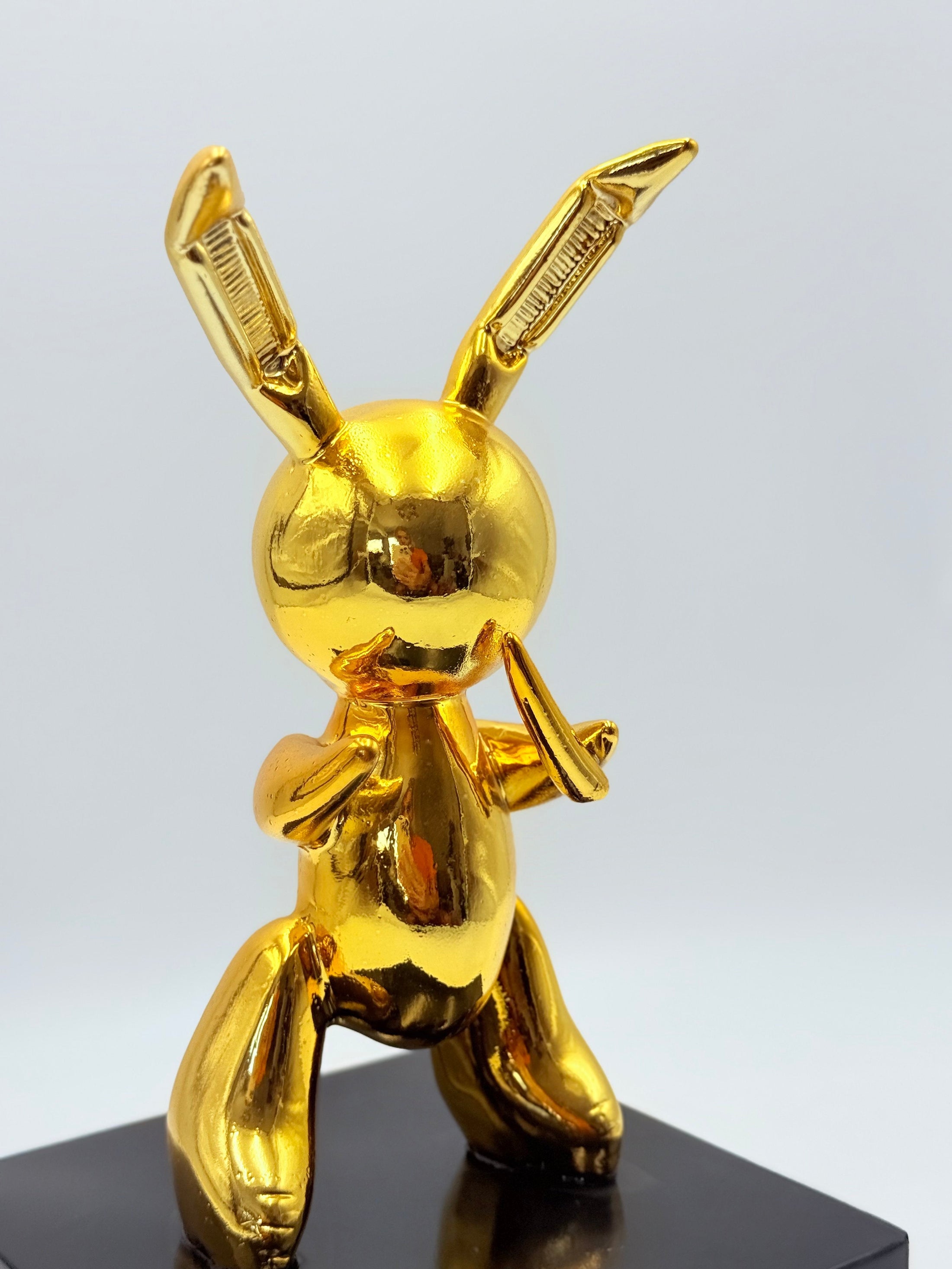 Small Balloon Rabbit Sculpture - Gold Chrome Edition - gold chrome small balloon rabbit sculpture, luxury sculpture, product…