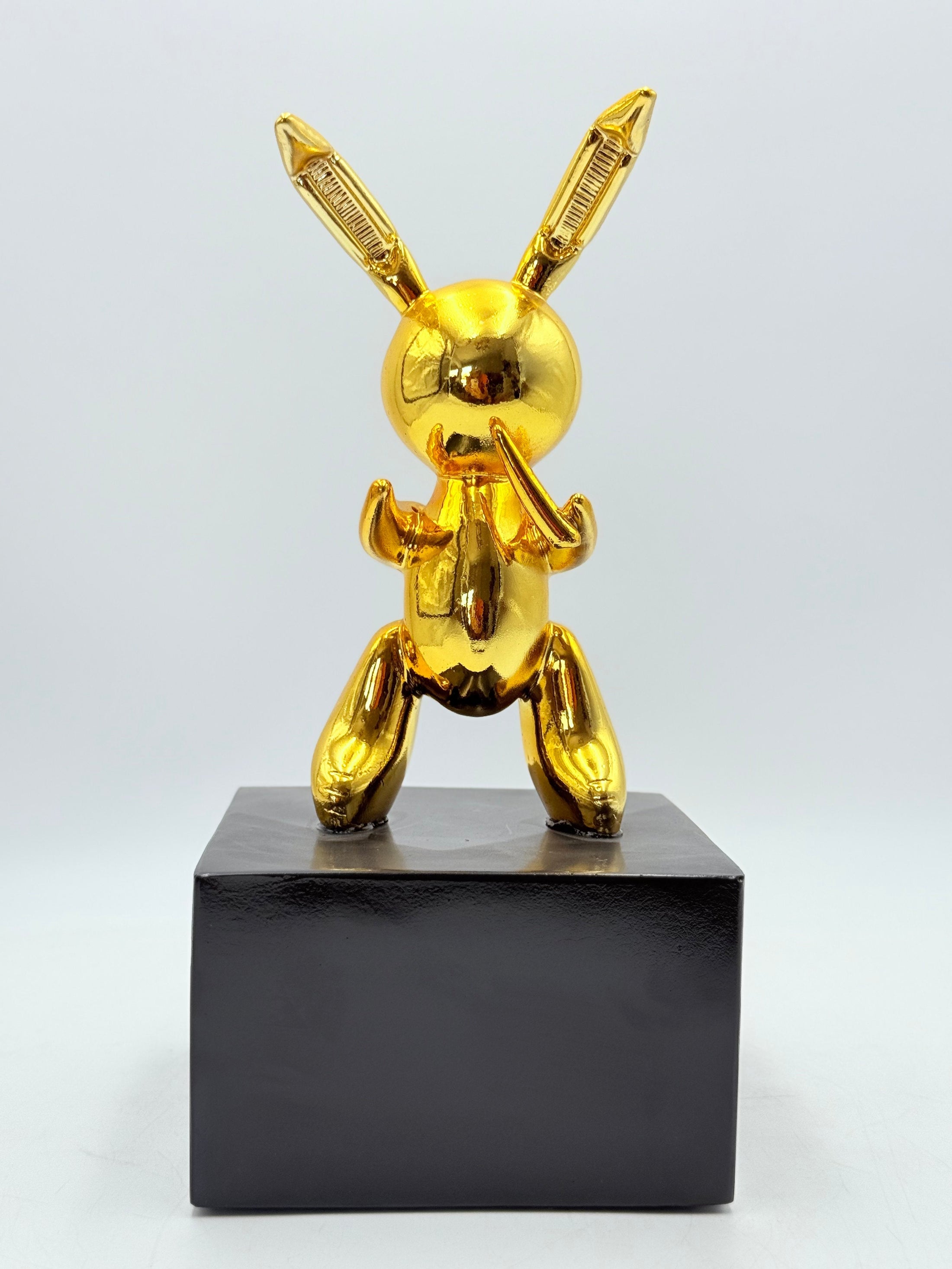 Small Balloon Rabbit Sculpture - Gold Chrome Edition - gold chrome small balloon rabbit sculpture, luxury sculpture, product…