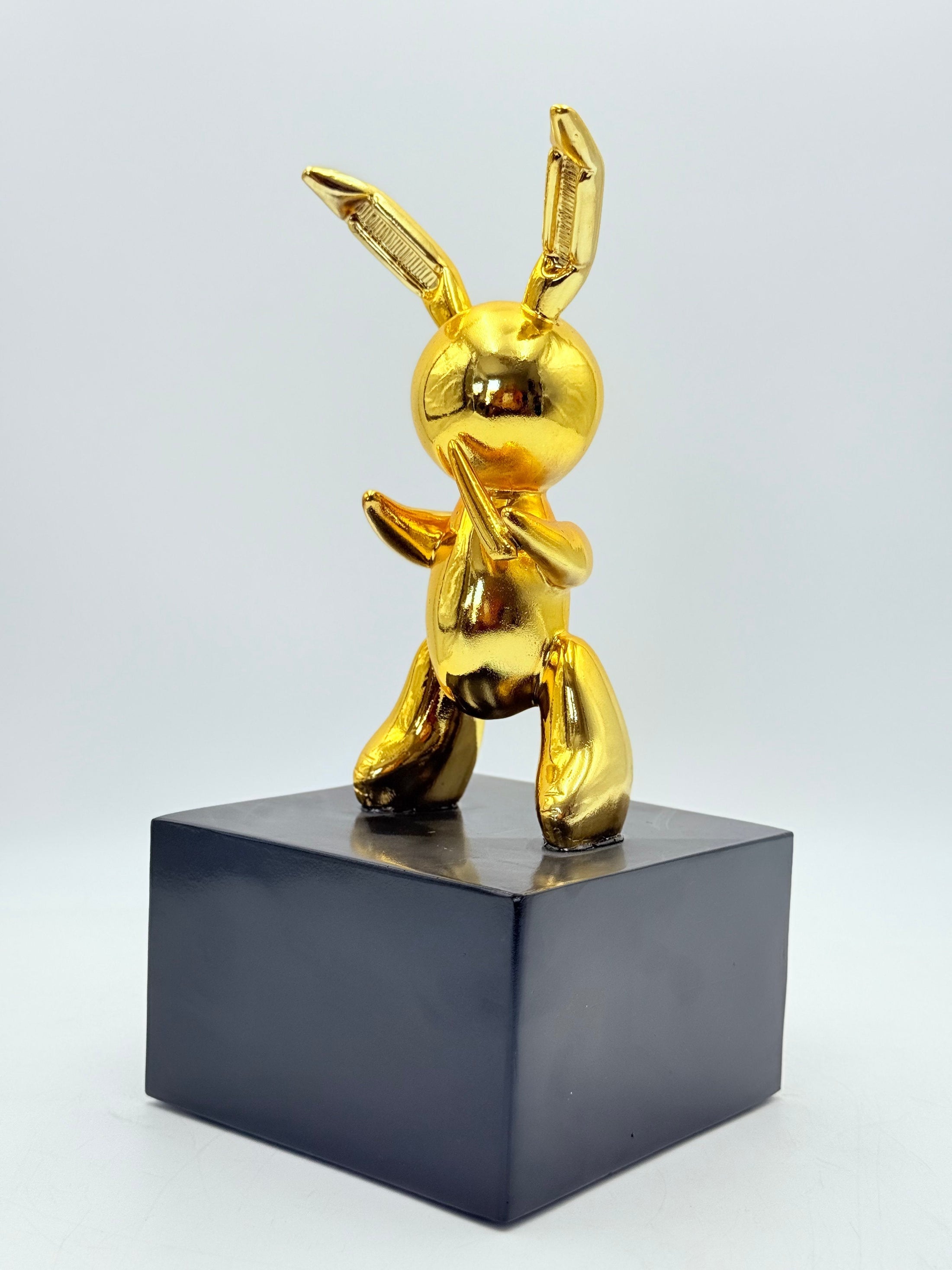 Small Balloon Rabbit Sculpture - Gold Chrome Edition - gold chrome small balloon rabbit sculpture, luxury sculpture, product…