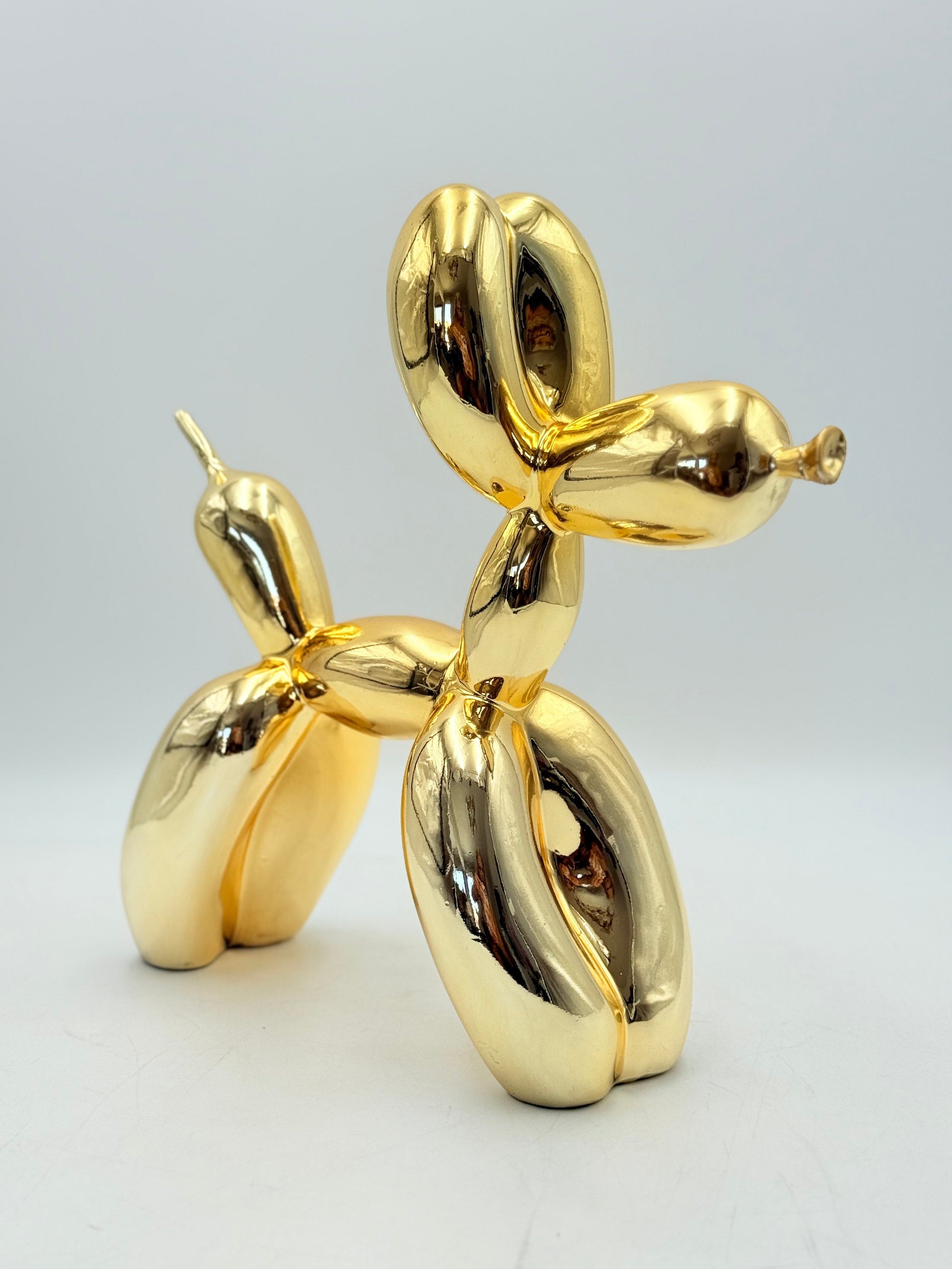 Balloon Dog Sculpture Set - Gold Chrome Edition - gold chrome balloon dog sculpture set, luxury sculpture, product image 4