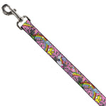 Dog Leash - Rainbow Cloud Stars Pink