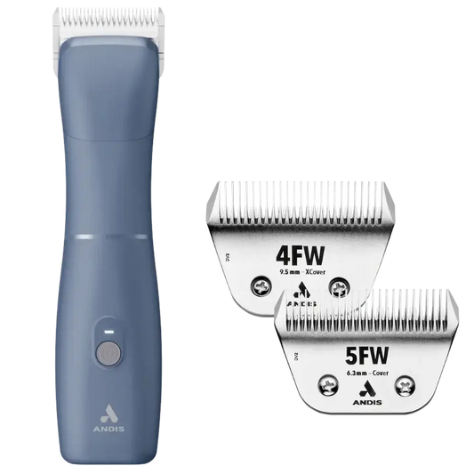 Andis Emerge Blue Clipper with Free 4FW and 5FW Blades
