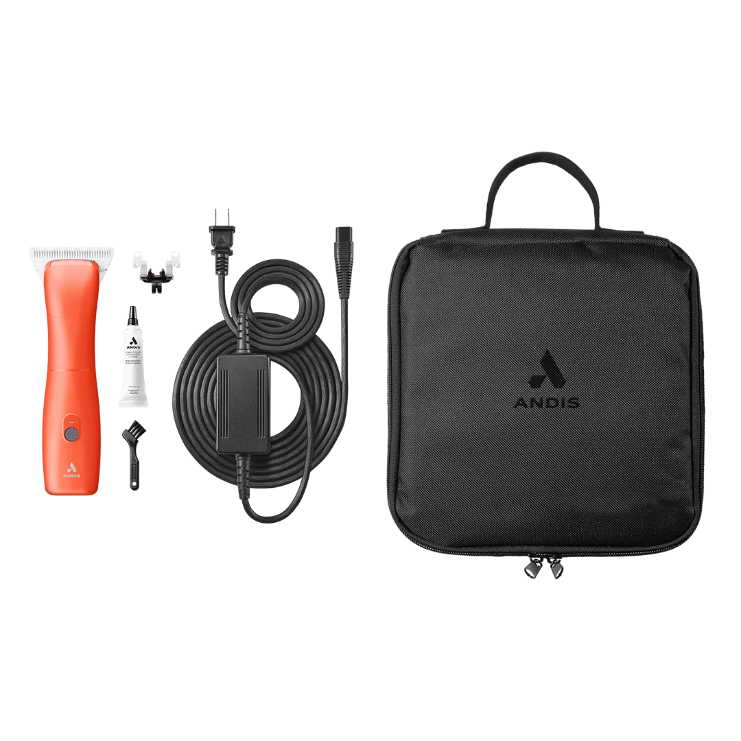 Dog Emerge Orange Clipper #30W and with 4FW and 5FW Blades by Andis