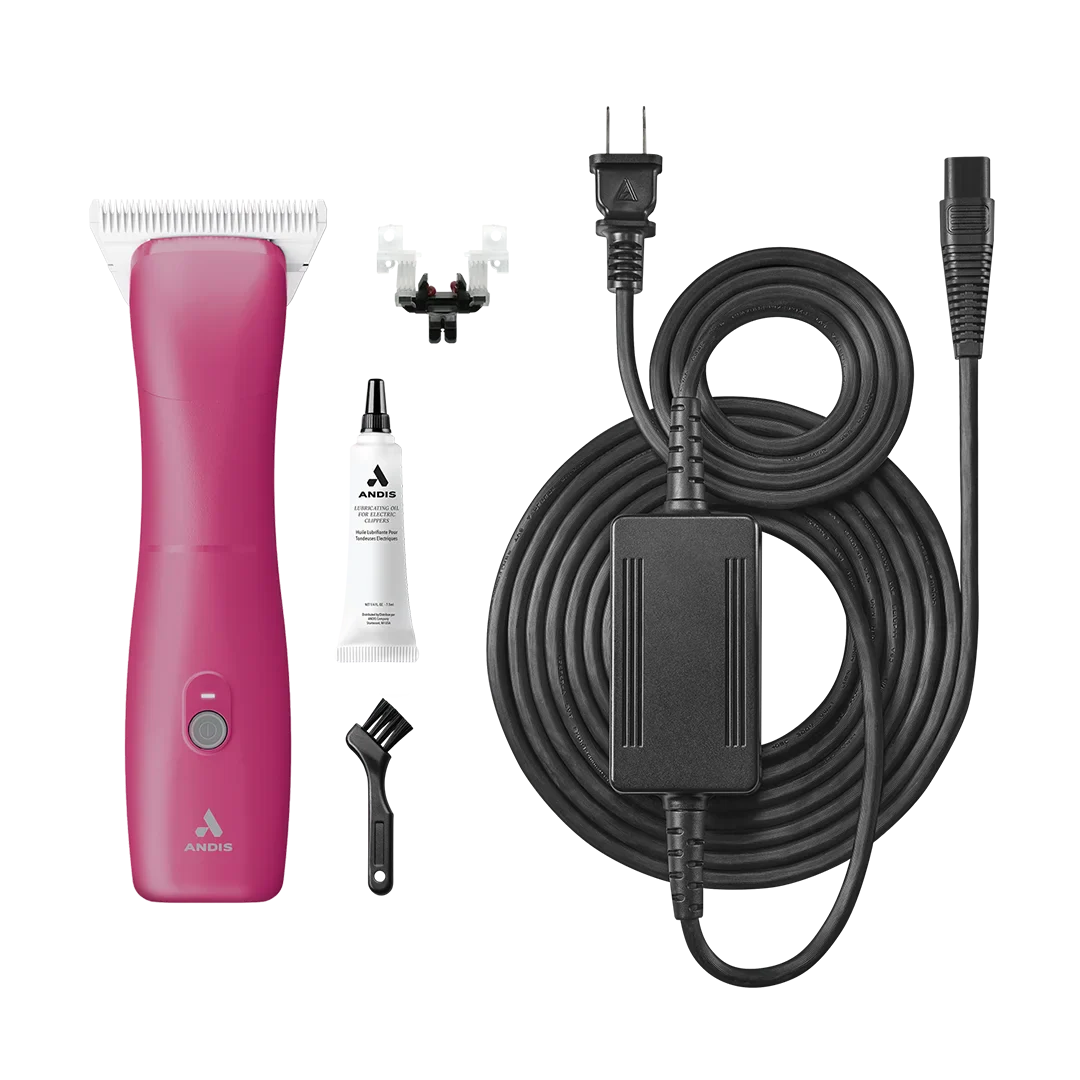 Andis Emerge Pink Clipper #30W and with 4FW and 5FW Blades