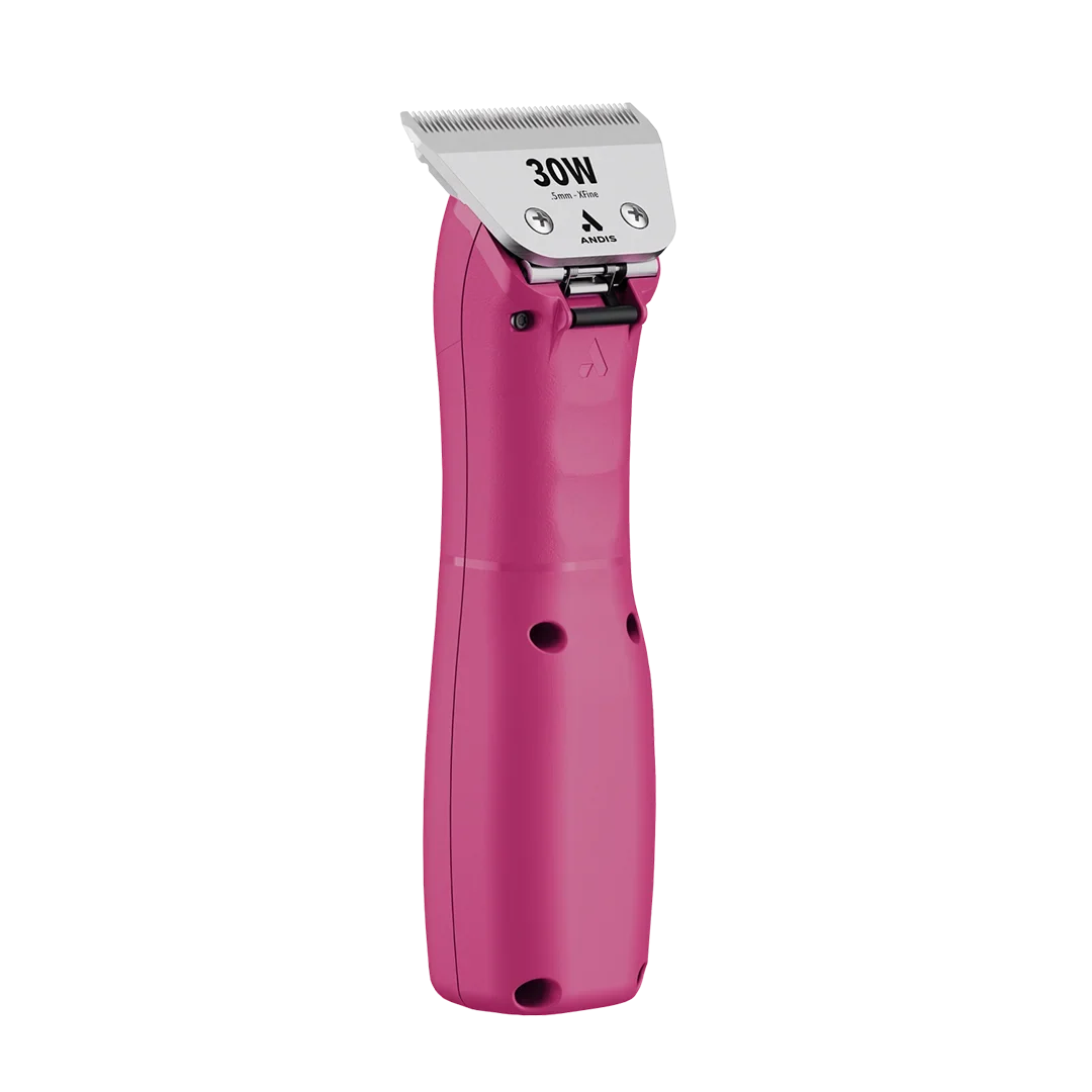 Dog Emerge Clipper Pink with #30W Blade and Free 8Pc Wide Blade Comb Attachment Set by Andis