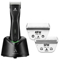 Load image into Gallery viewer, Andis Pulse ZR II Black Clipper with 4FW and 5FW Blades
