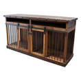 Load image into Gallery viewer, Oasis Large Dog Wood Kennel Dark Wax
