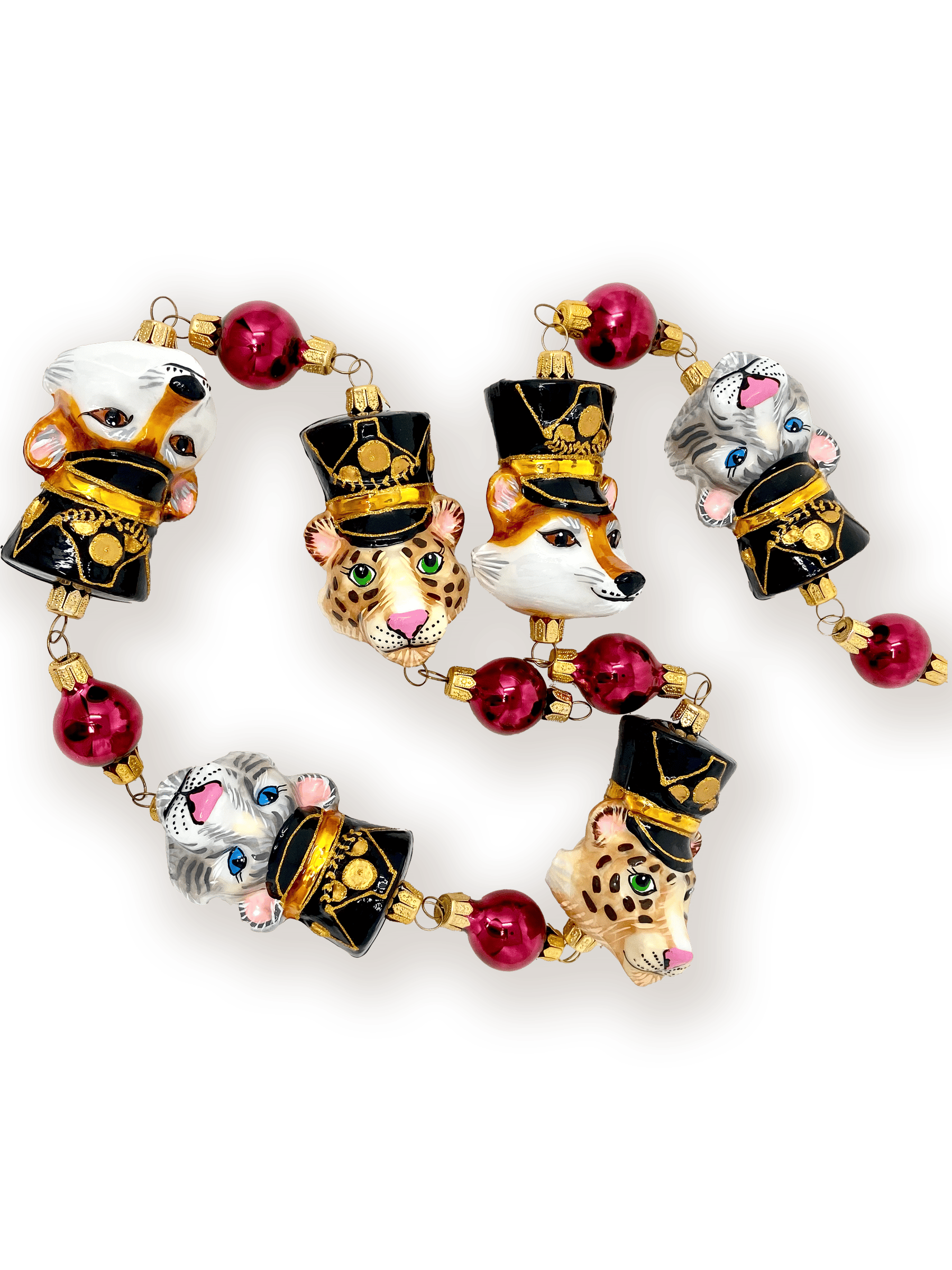 KRG Animal Generals Polish Glass Christmas Garland 