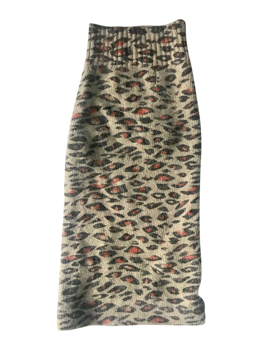 Animal Instincts Leopard Mock Neck Dog Sweater 