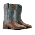 Load image into Gallery viewer, Ariat Mens Steadfast Wide Square Toe Leather Cowboy Boot – Comfortable All-Day Western Work Boot
