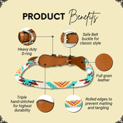 Aztec Sambboho dog collar (rolled)