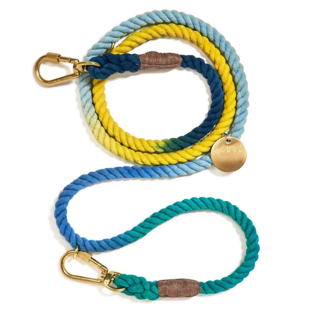 Shop Leashes Premium Azure Cotton Rope Dog Leash by Found My Animal, Adjustable