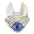 Load image into Gallery viewer, Southlake Paws Azurine Fly Hat featuring a white mesh design with large ears and a blue logo patch.
