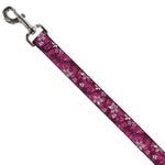 Dog Leash - Hibiscus Collage Pink Shades