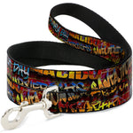 Dog Leash - Beach Tags/Paint Splatter Brick Wall/Beach Scenes