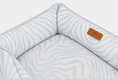 Load image into Gallery viewer, Chester & Lee | Velvet Sleeper Dog Bed Light Blue Zebra
