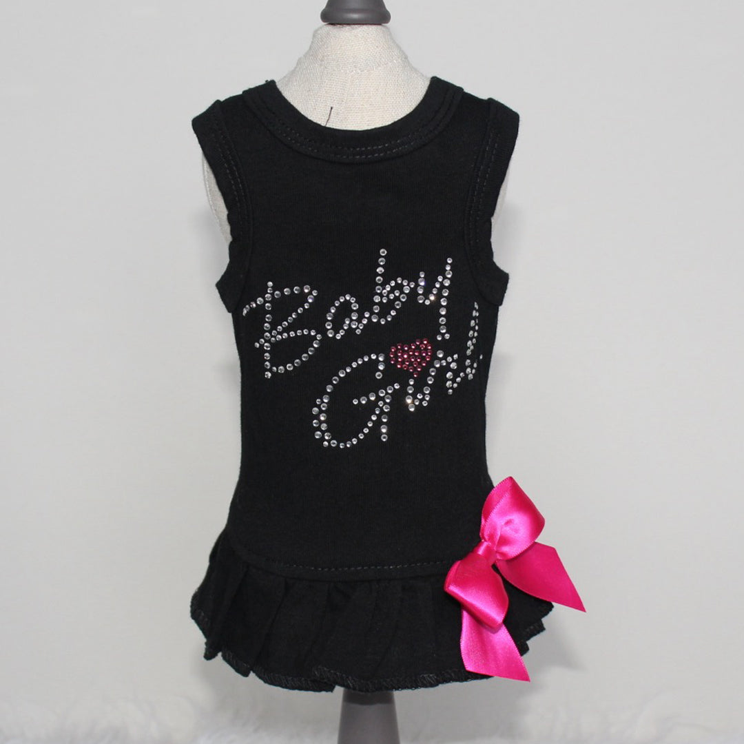Baby Girl Dog Satin Cotton Dress - Designer Dog Clothes from Southlake Paws