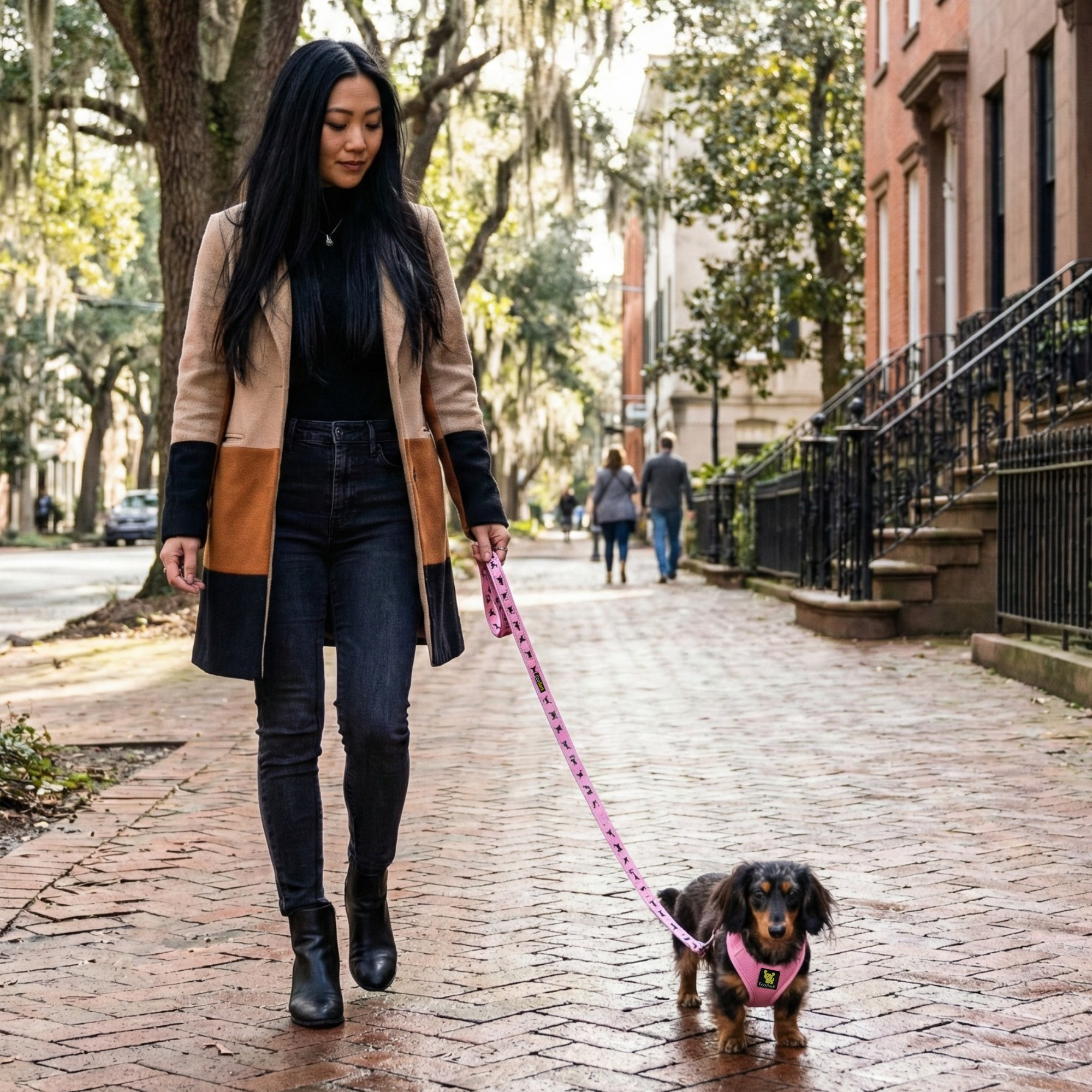 EcoBark Step In Dog Harness - XXXS to Small Breeds- Reflective Soft Mesh Harness for Teacup, Small Dogs and Puppies / Baby Pink