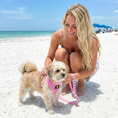 Load image into Gallery viewer, EcoBark Baby Pink Dog Harness- Over-the-Head Soft Mesh Halter Vest for Small to Medium Dogs and Puppies
