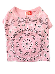 Bandana Dog Tee, Light Pink 