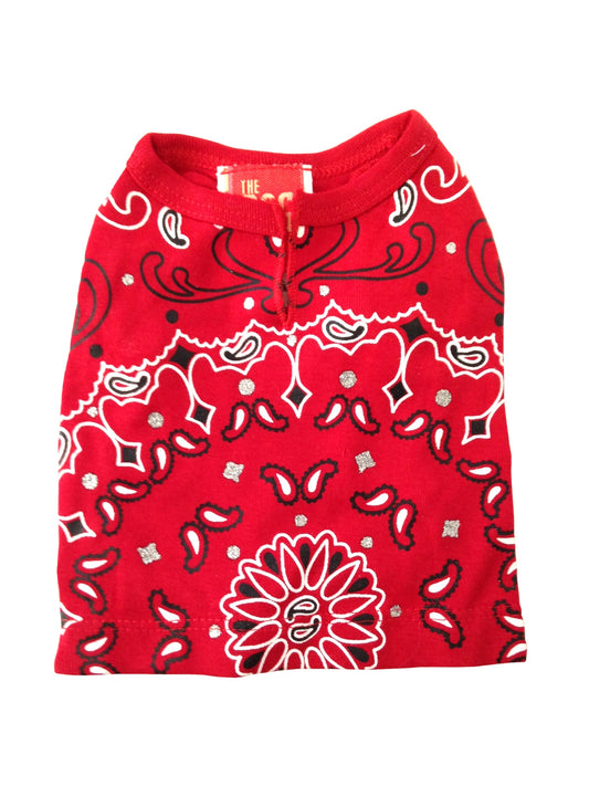 Bandana Dog Tee, Red 