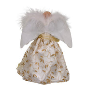 Kurt Adler 12-Inch Battery-Operated Fiber Optic Gold Angel Tree Topper with Color Changing LED Lights